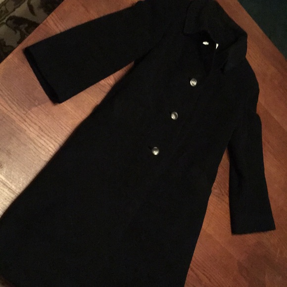 Stunning Black Fully Lined Cashmere Coat - Picture 2 of 6
